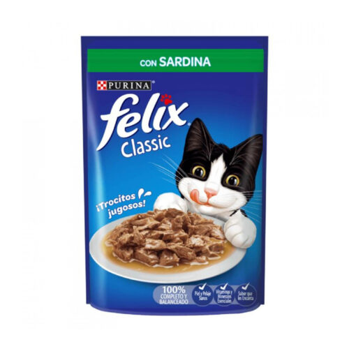 Felix Pouch Classic Sardina Purina Pouch Felix Pescado blanco 85 G x U.