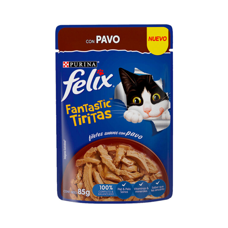 Purina Pouch Felix Fantastic Pavo 85 G x U.