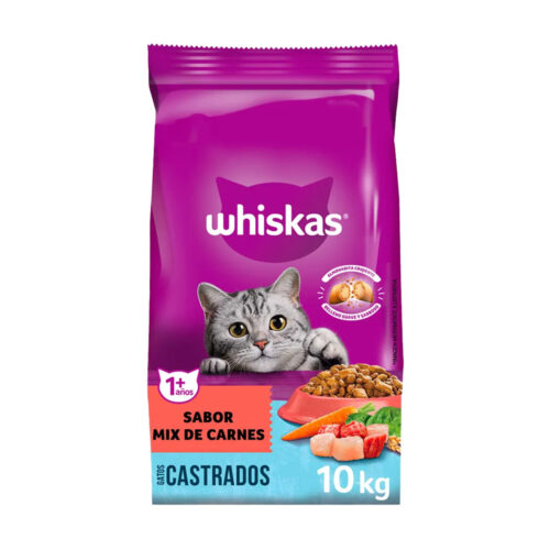 Whiskas Castrados Mix de Carnes x 10kg