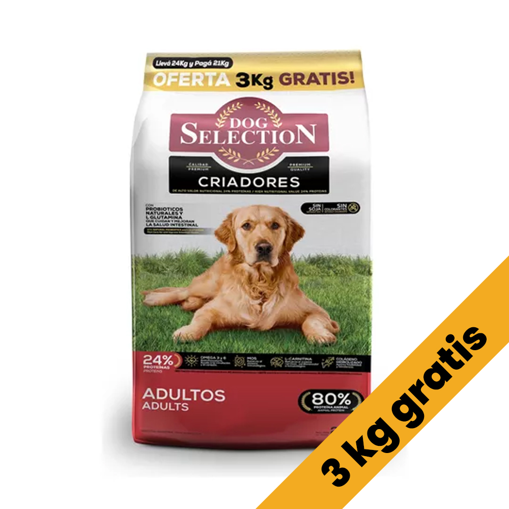 Dog Selection Criadores Perro Adulto Carne x 21kg