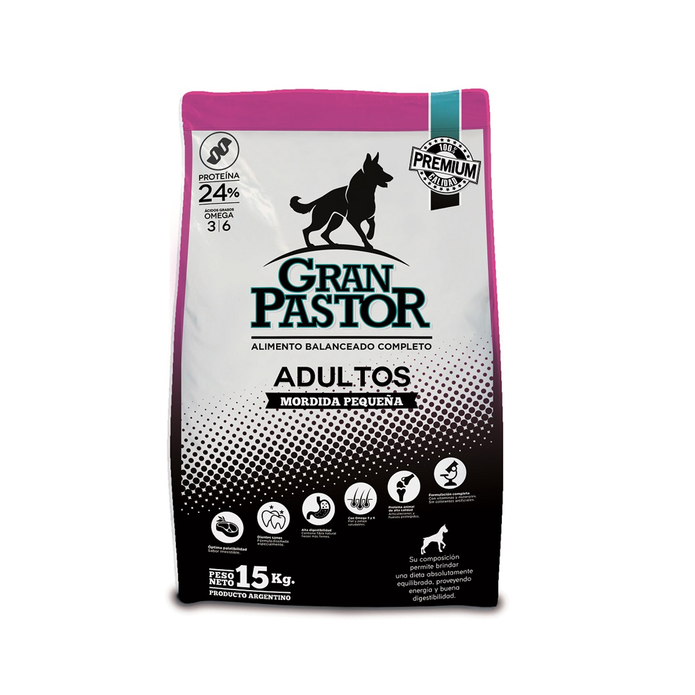 Gran Pastor Perro Adulto Raza Pequeña x 15 Kg