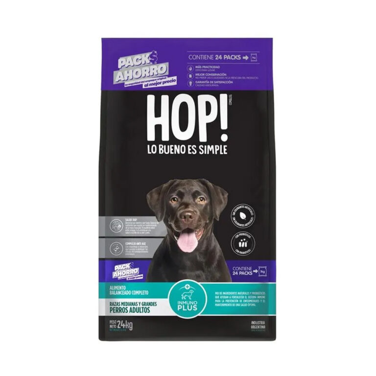 Hop Safety Ad HOP! Perro Adulto Raza Med/Grande Pack Ahorro 24 Kg