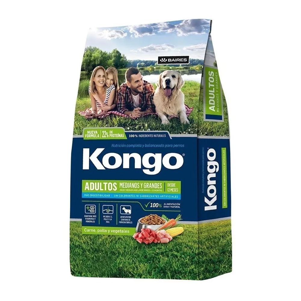 Kongo Natural Perro Adulto Med/grande x 21 Kg