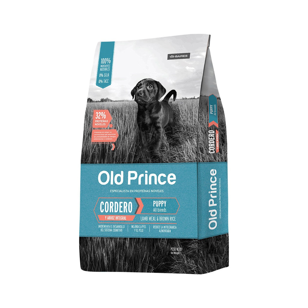 Old Prince Novel Cordero y Arroz Cachorros x 15kg