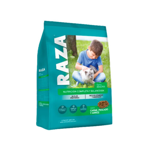 Raza Gato Carne Pescado y Arroz x 10 Kg