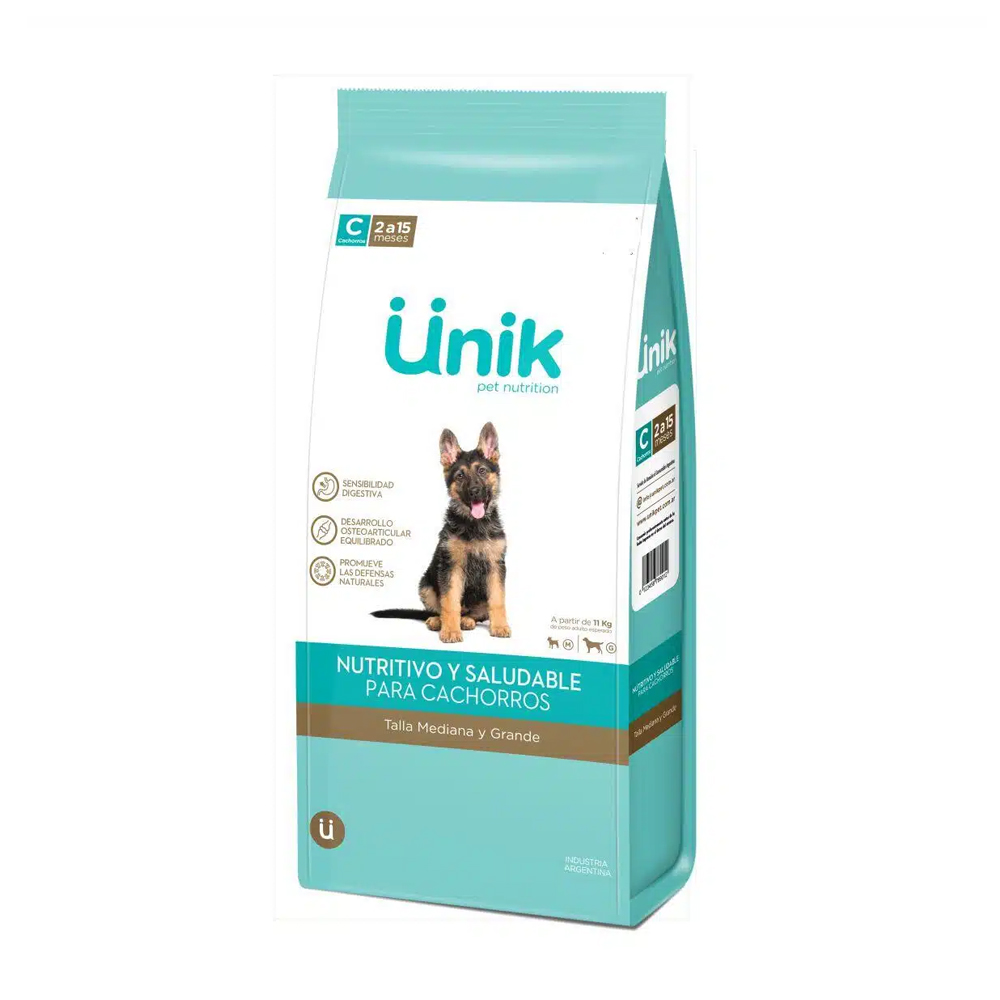 Unik Perro Cachorro Raza Mediana y grande x 15kg