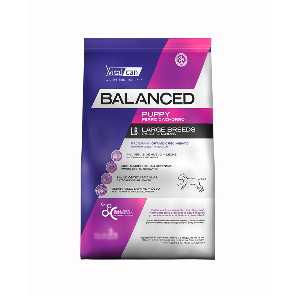 Vital Can Balanced Perro Cachorro Raza Grande x 3kg