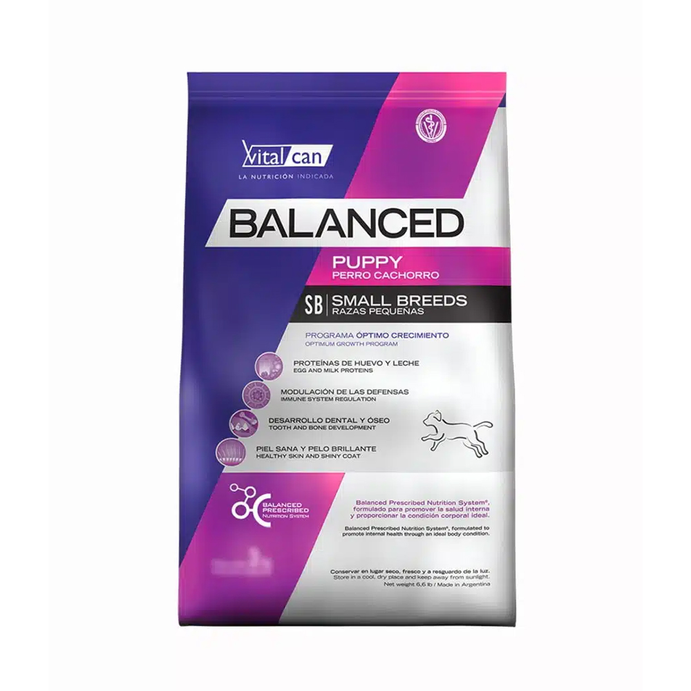 Vital Can Balanced Perro Cachorro Raza Pequeña x 3kg