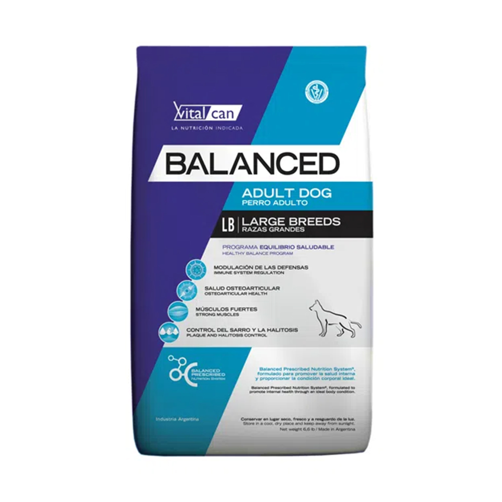 Vital Can Balanced Perro Adulto Raza Grande x 20kg