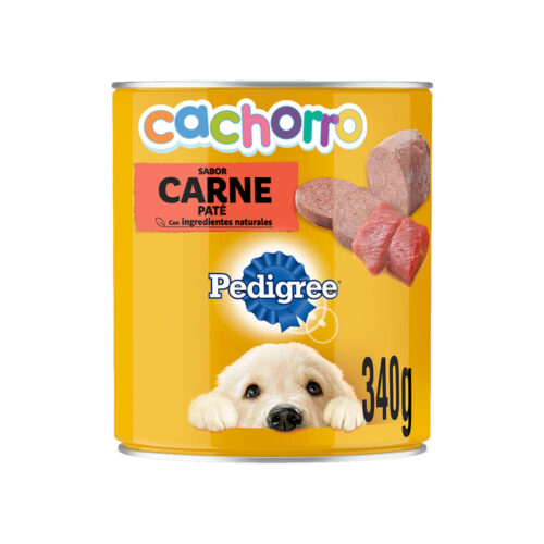 Lata Pedigree Perro Cachorro Carne x 340 Gr