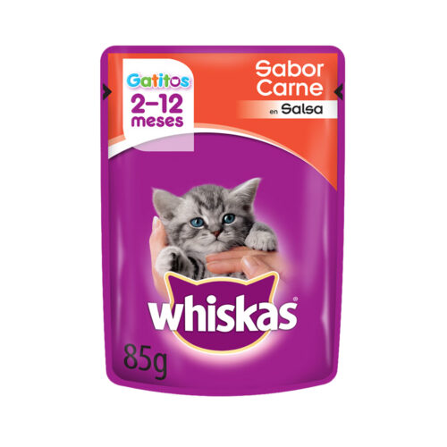 Whiskas Pouch Gatitos Carne Unidad x 85 G