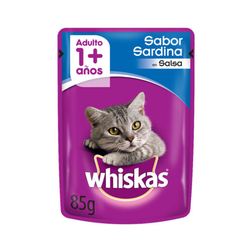 Whiskas Pouch Sardina Unidad x 85 G