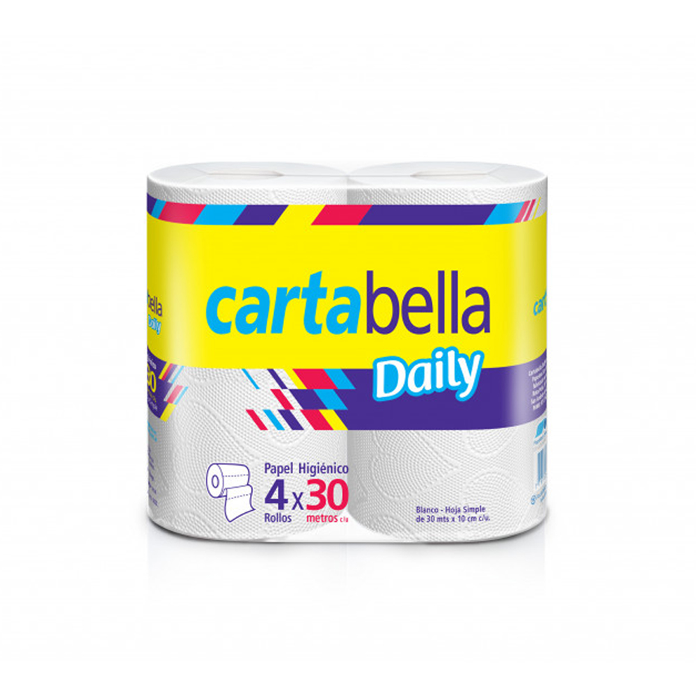 P. Higiénico Cartabella 4 u. x 30m